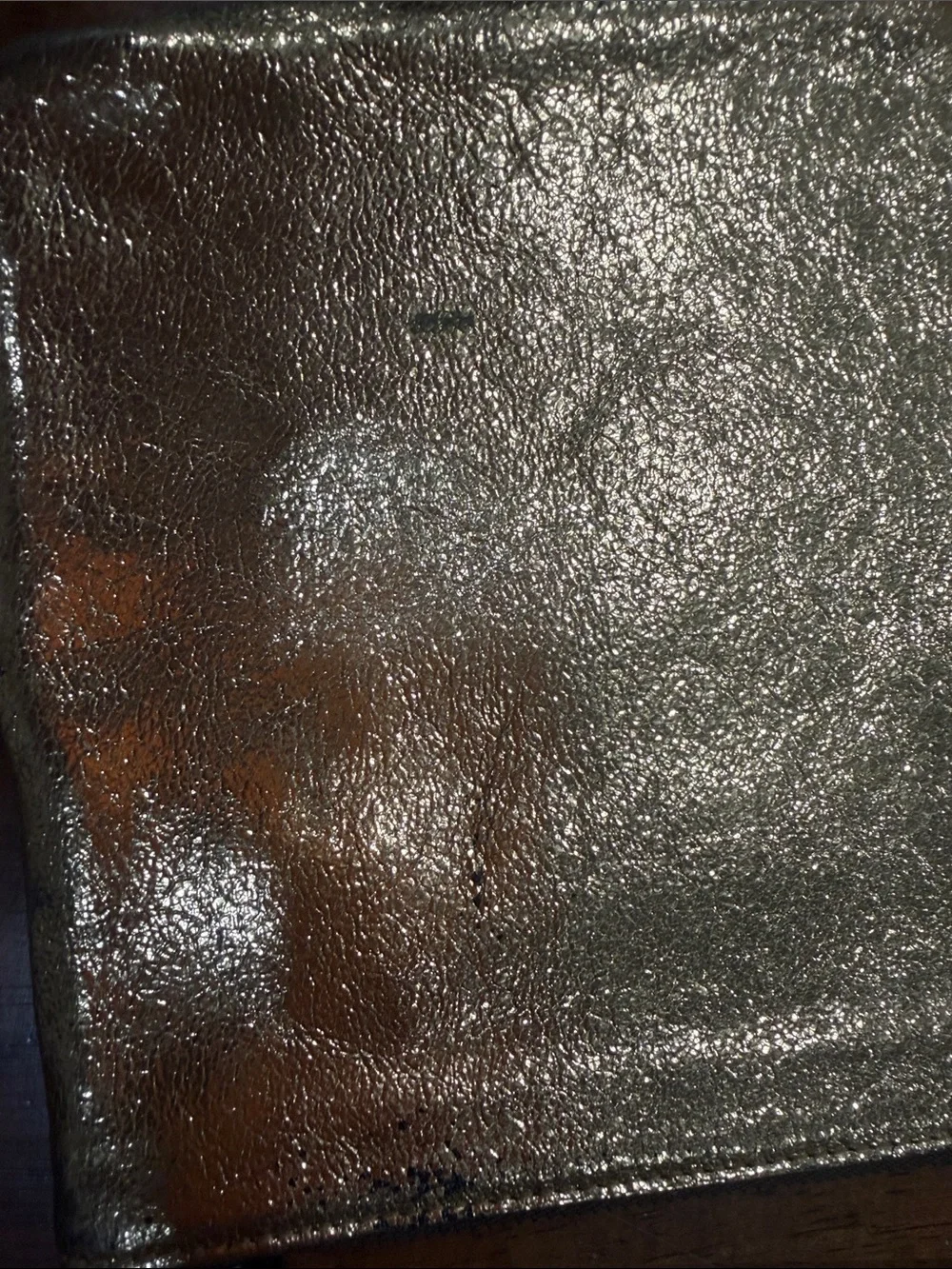 Marc Jacobs Metallic Bronze-Gold Zip Pouch